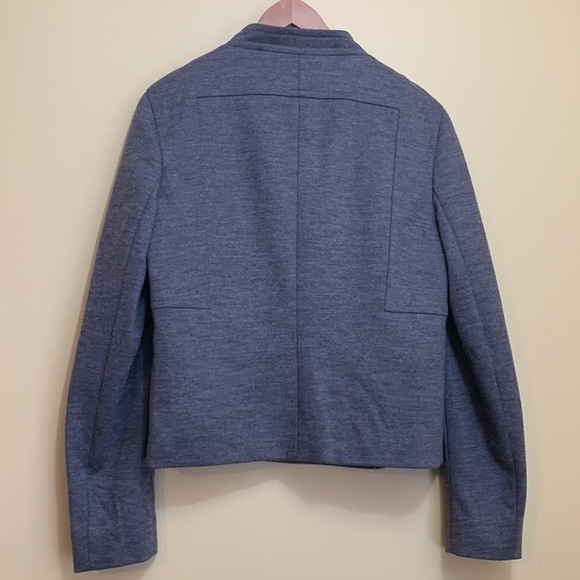 Judith & Charles | Heathered Gray Moto Button Down Lined Jacket Blazer 14 - Picture 17 of 17